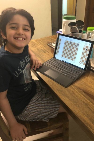 Chess pieces arranged on a chessboard