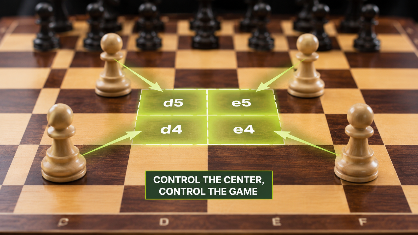 Chess Opening Principles showing center control