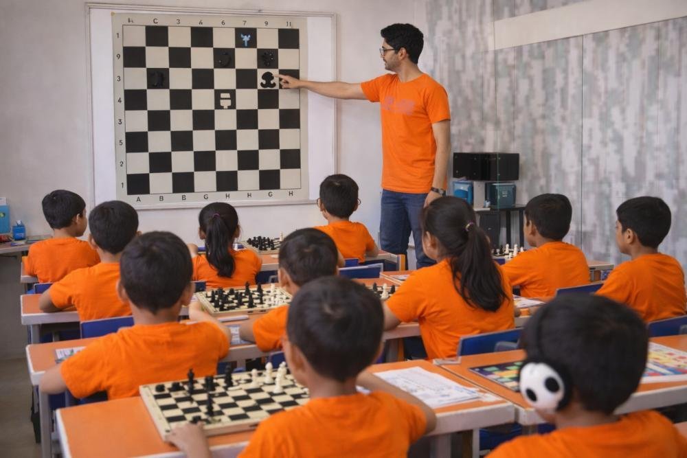 Face-to-face interaction in offline chess classes