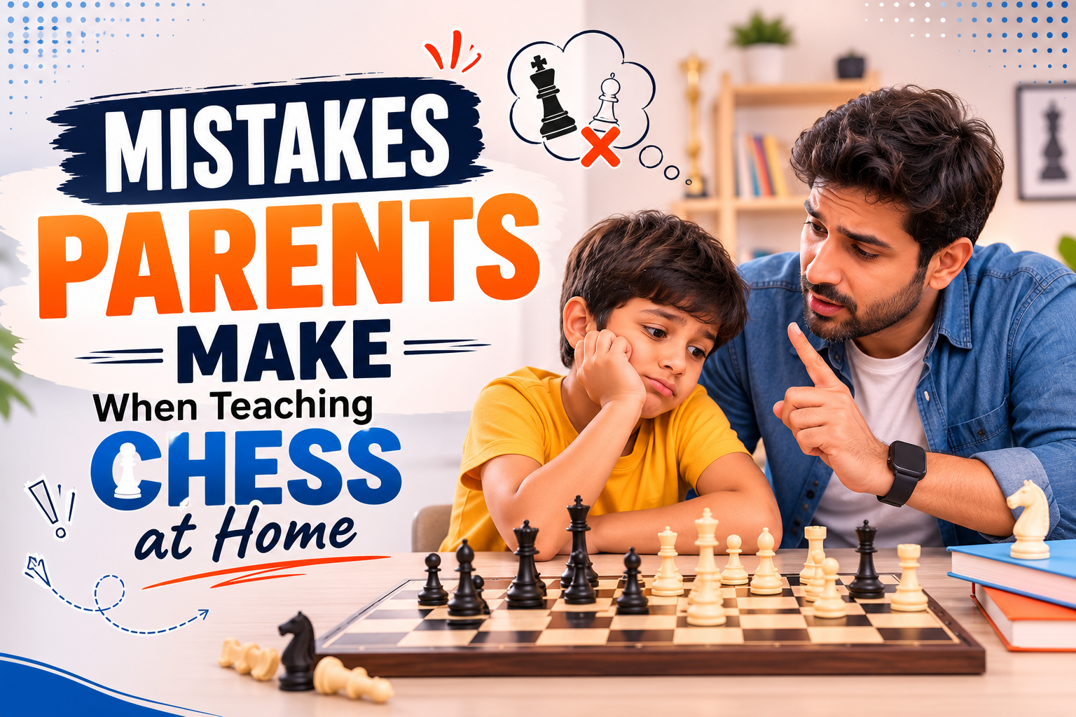Mistakes Parents Make When Teaching Chess at Home