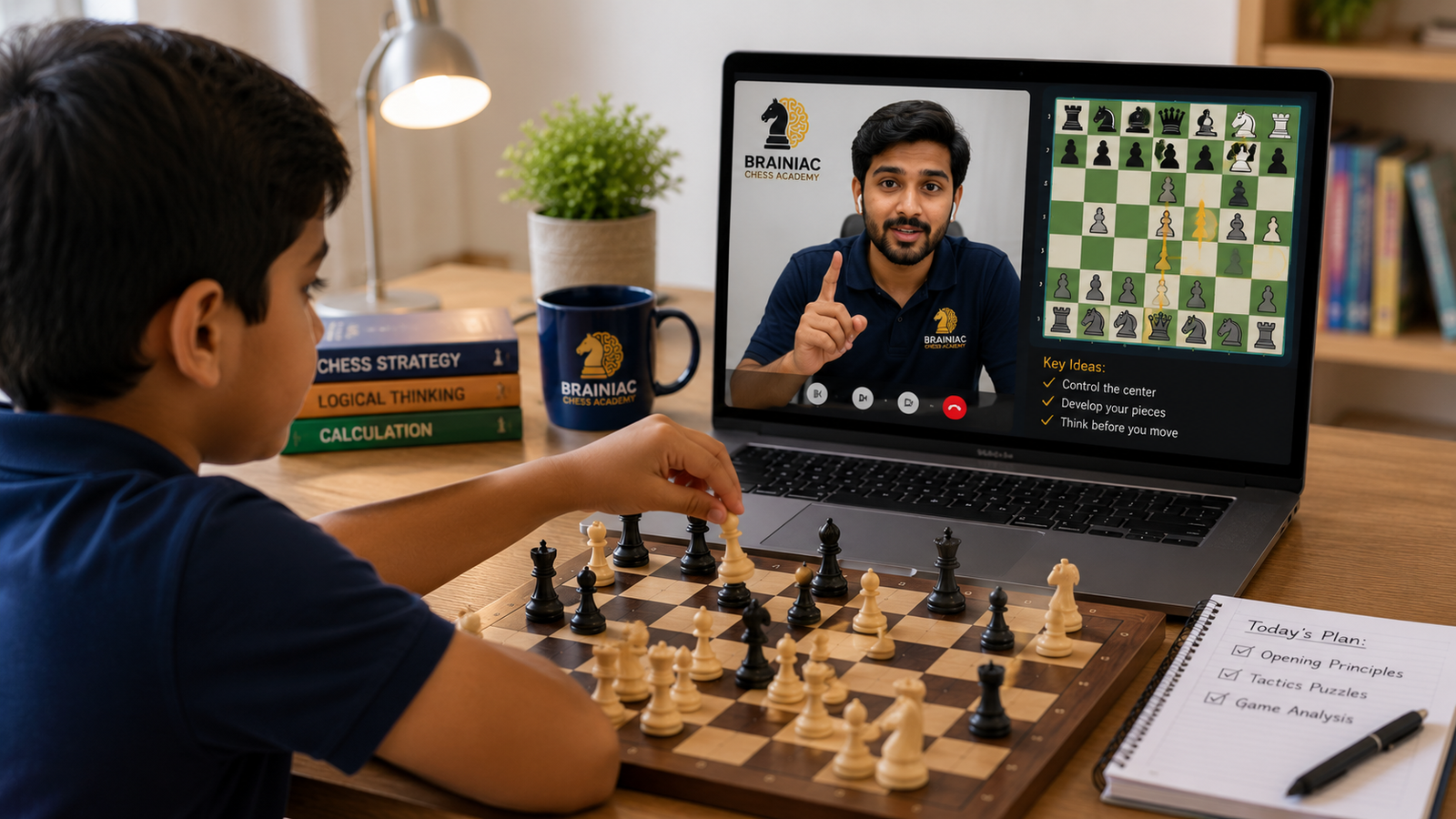 Supplementing Teaching Chess at Home with expert guidance from an online coach.