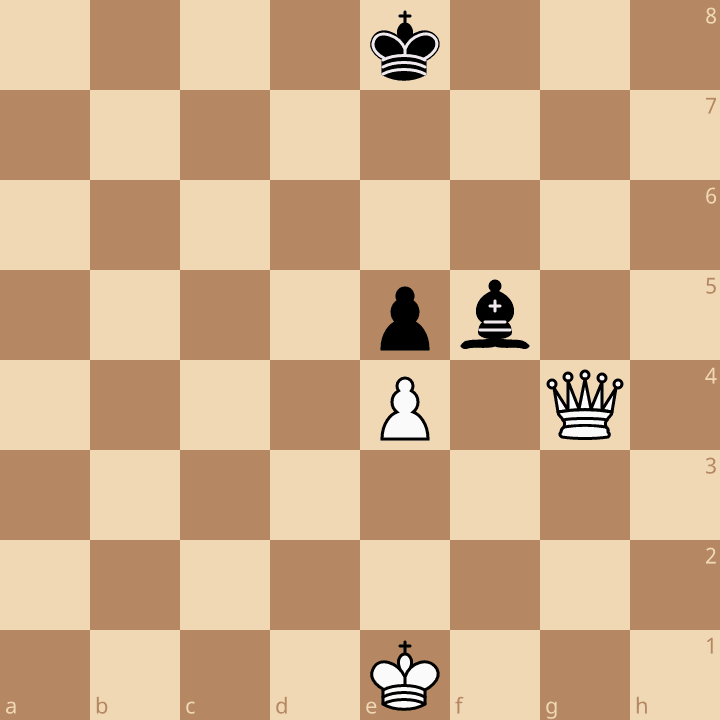 Chess position showing a hanging white queen on g4